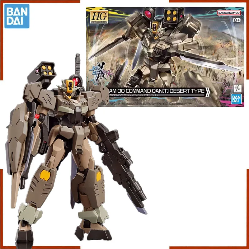 Bandai Original Anime Model GUNDAM 00 COMMAND QAN(T) DESERT TYPE Action Figure Assembly Model Toy Collectible Gifts for Children