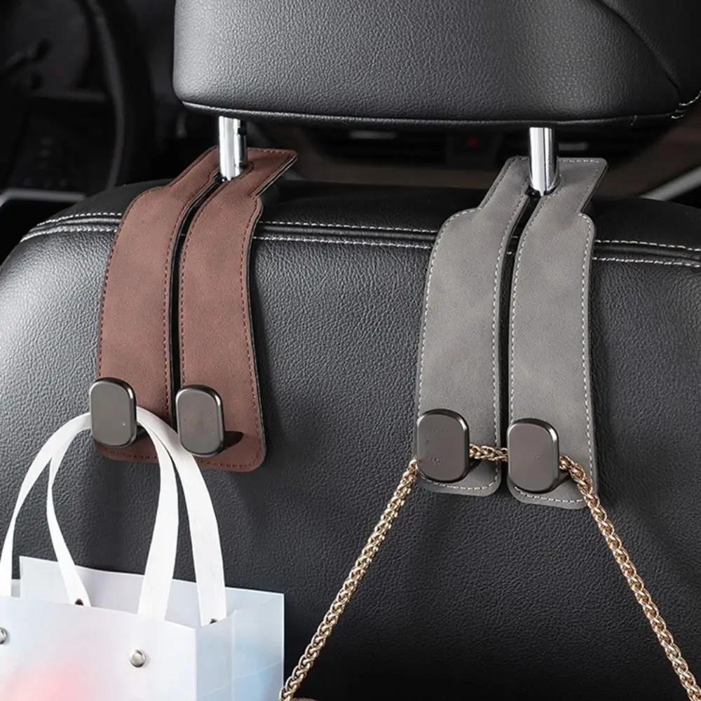 

Solid Color Seat Back Hook New Durable Leather Duarable Fastener Clip Sturdy Interior Accessories Vehicle