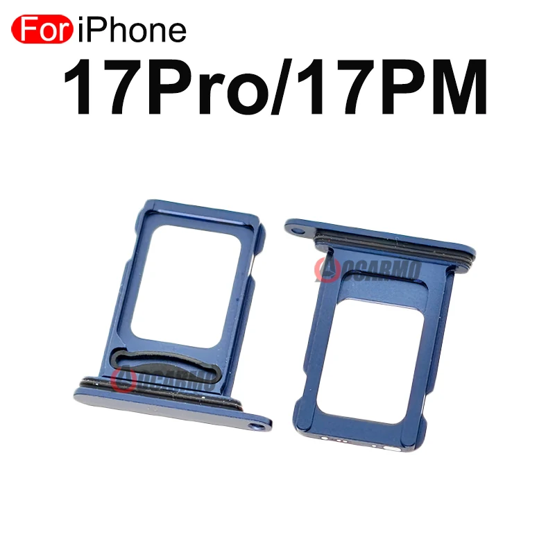 Aocarmo Black White Orange Single Sim Card For iPhone 17PM 17ProMax 17 Pro Dual SIM Card Slot Tray Holder Replacement Parts