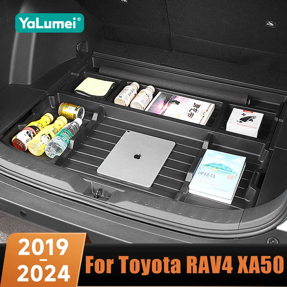 

Car Trunk Storage Box Organizer Tool Case Large Capacity Accessories For Toyota RAV4 XA50 2019 2020 2021 2022 2023 2024 Hybrid