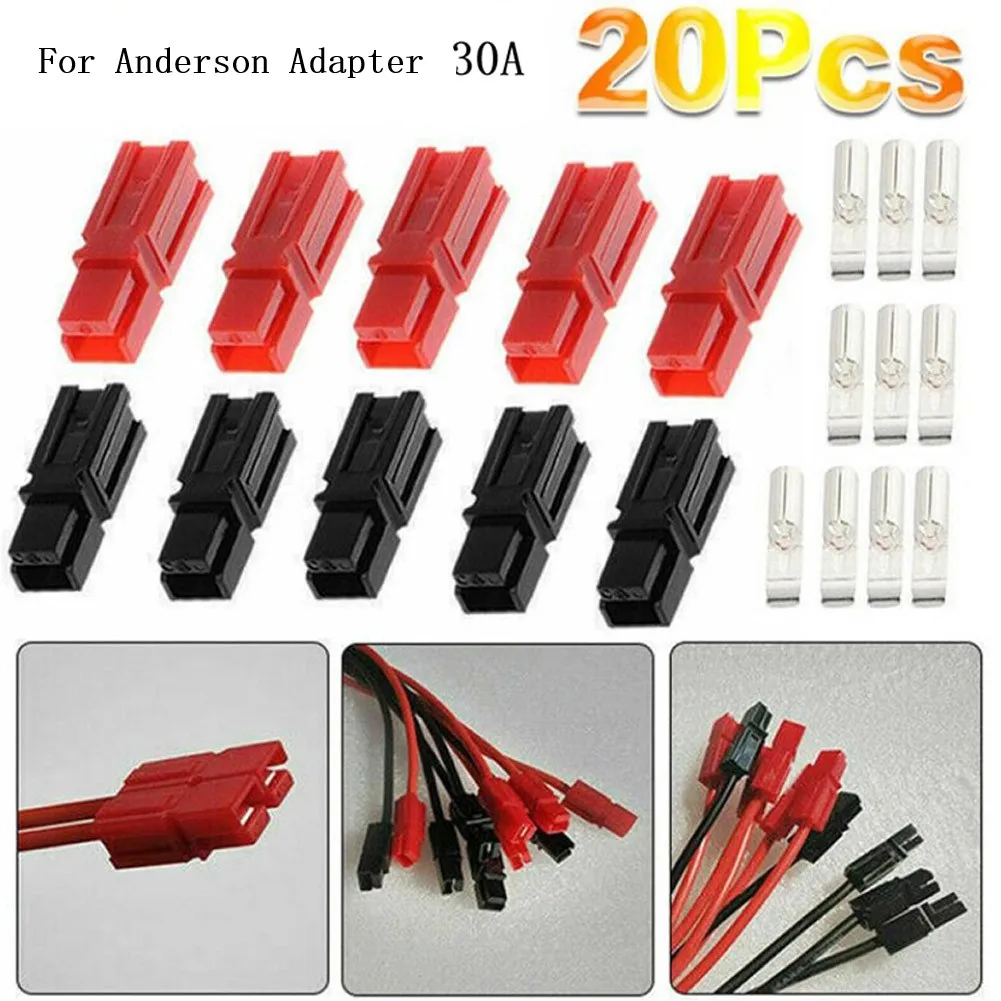 Best Plug Connector For Electric Power 12-16AWG Electric Vehicles High Frequency Practical Red And Black Shell Terminals 30 Amp