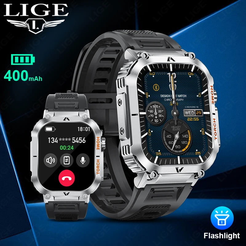 

NEW 2.02 in Large Screen Smartwatch For Android iOS Sports Smartwatches Fitness Smart Band Health Monitoring Compass For Outdoor