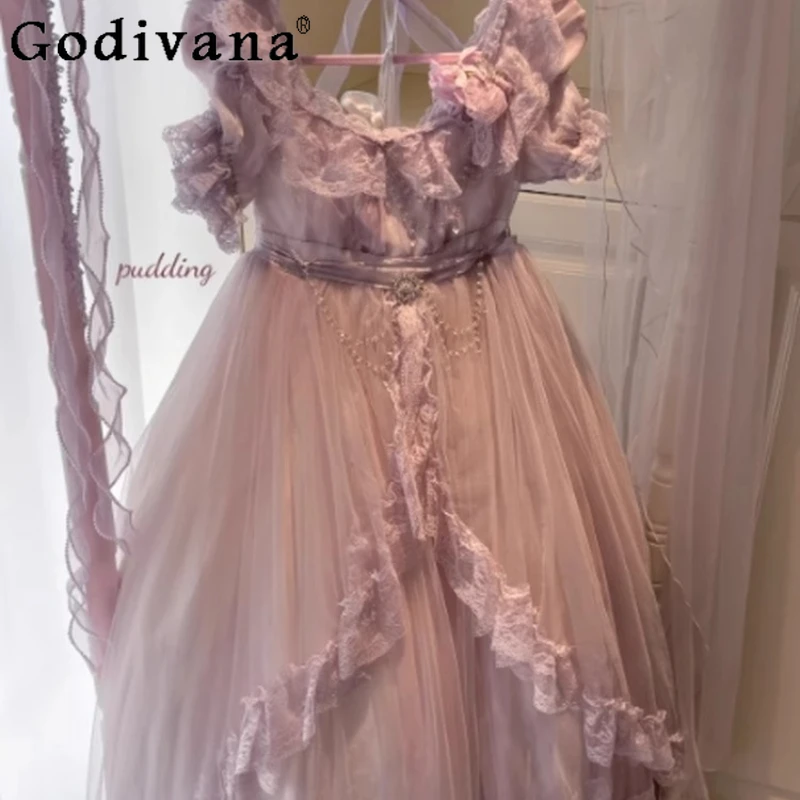 لوليتا فستان الزفاف ثوب مسائي للنساء نمط جديد الكبار حفل فستان الأميرة الإناث الراقية فستان الزواج الحلو