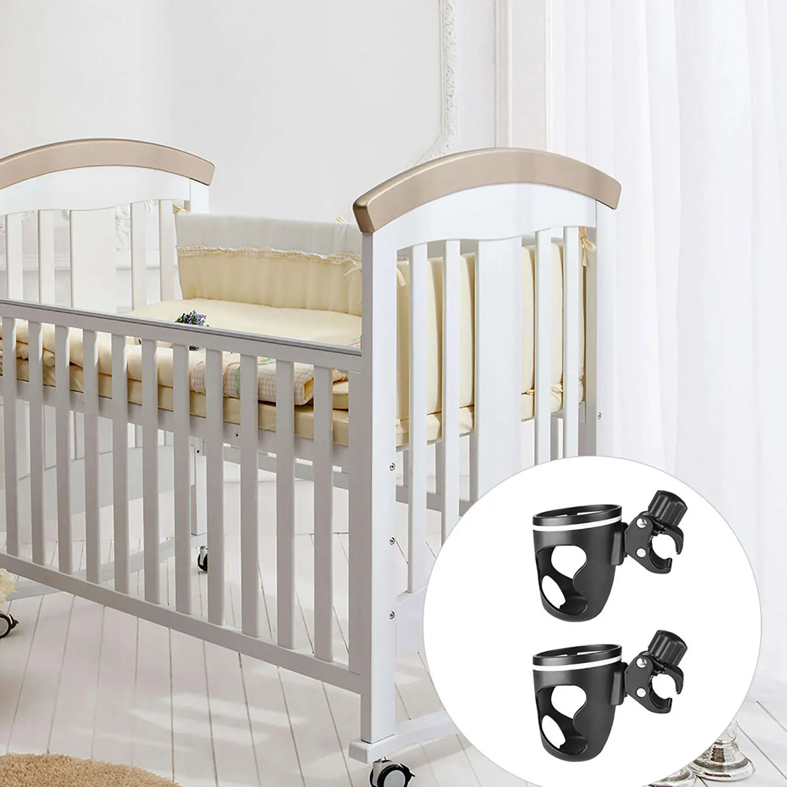 

2Pcs Feeding Bottle Holder Stroller Cup Holder Cart Bottle Rack Strong Build Portable Lightweight Universal Compatibility