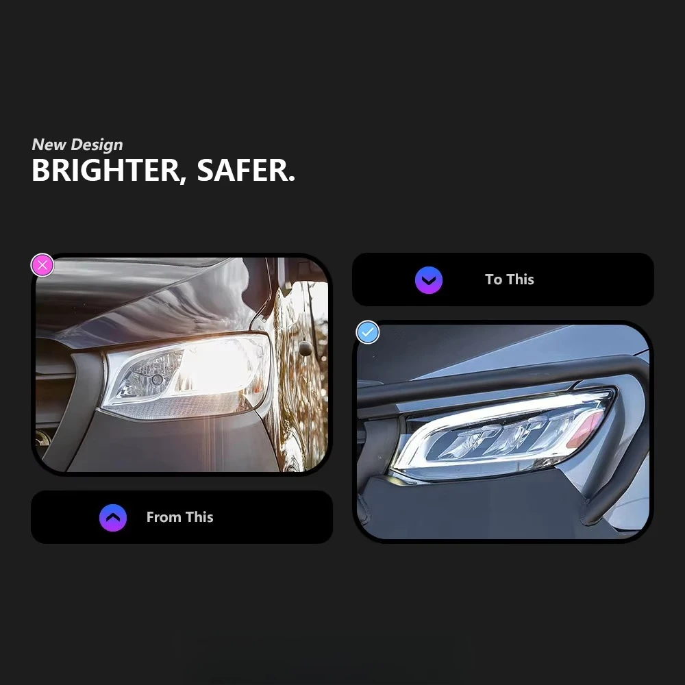 Head Lamp for Benz Sprinter LED Headlight 2018-2023 Headlights W907 DRL Turn Signal High Beam Angel Eye Projector Lens