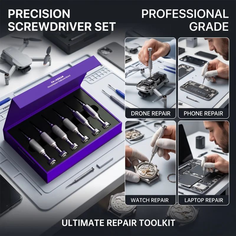6in1 Mechanic IShell MAX High Hardness Precision Screwdriver Plum Blossom Cross for IPhone Bottom Internal Disassembly Tools Set