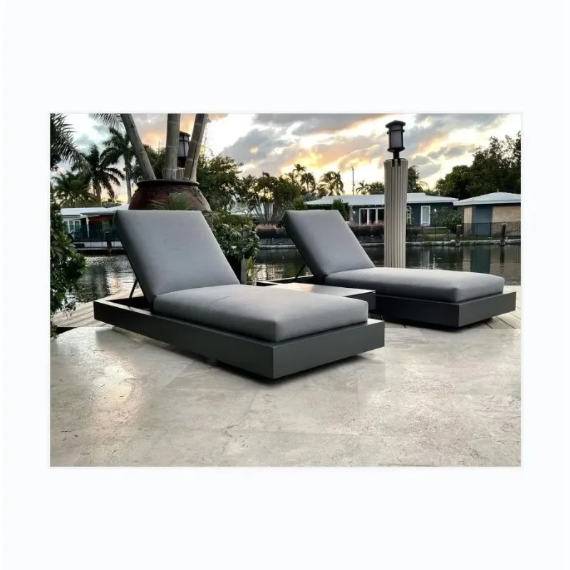 كرسي صالة Sunbed Garden Sets أثاث خارجي كرسي ألومنيوم