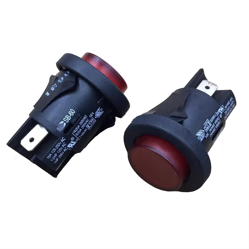 Original SB-60 self-locking key switch Vacuum cleaner power switch 4 pin strap light 16A 125-250V T105/55 UL ENEC certification