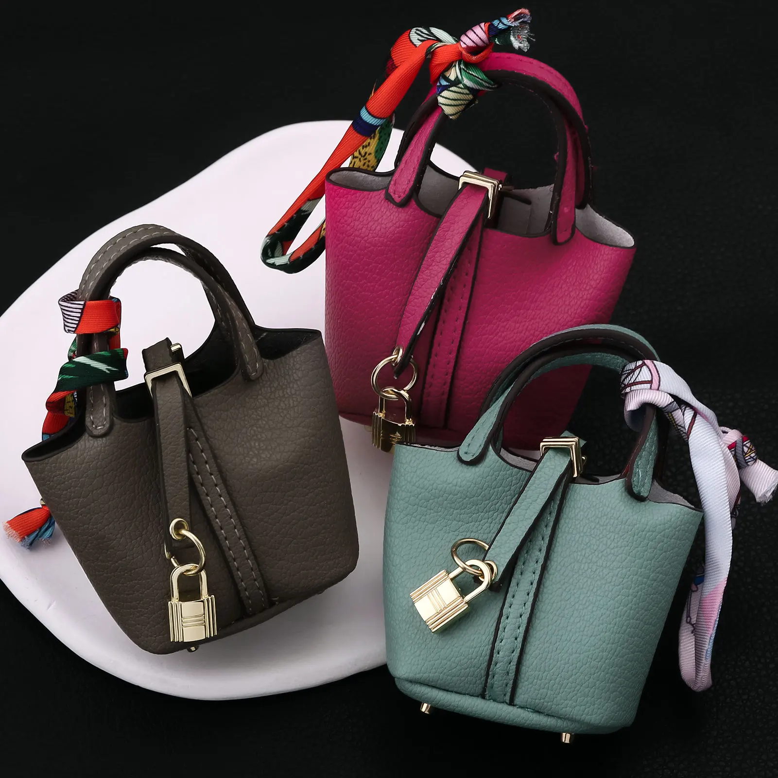 Mini panier de nourriture pendentif rouge à lèvres sac casque sac mignon sac suspendu breloques porte-clés pour femmes sac décontracté accessoire cadeau