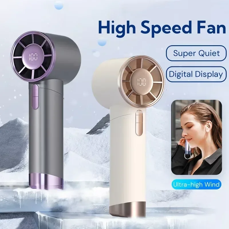 

3000mAh Portable Fan Type-C Rechargeable Electric Handheld Fan 100 Speeds Adjustable Outdoor Foldable Mini Air Cooling Turbo Fan