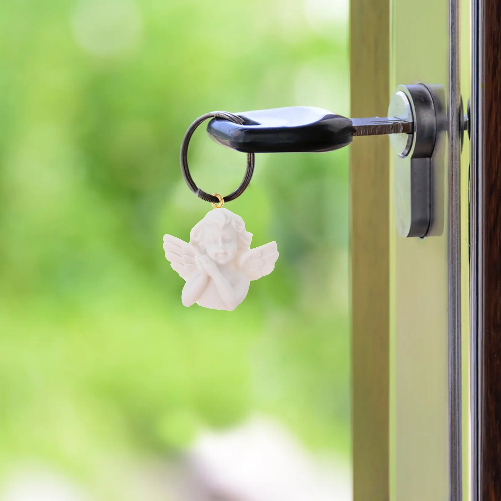 12 قطعة أجنحة الملاك المفاتيح الراتنج Charms المعلقات Diy بها بنفسك صنع المجوهرات الاكسسوارات الحرفية هدية زخرفة الزخرفية اليدوى