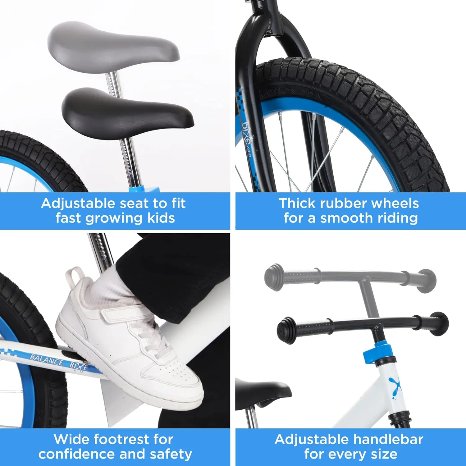 Bixe Balance Bike: for Big Kids Aged 4, 5, 6, 7, 8 and 9 Years Old - No Pedal Sport Training Bicycle | 16inch Wheel