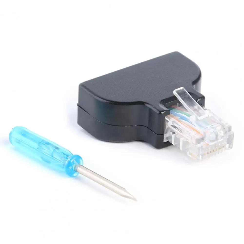 Rj45 Ethernet Adapter Ethernet Extender Rj45 Screw Terminal Adaptor Connector for Stable Universal Male to 8 Pin for Sellers