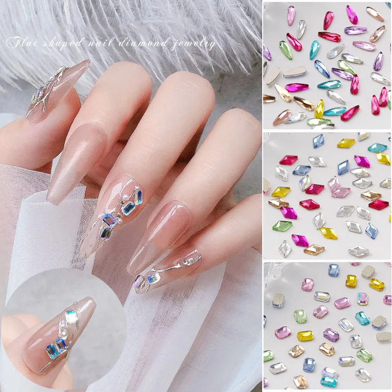 

30/100 шт. разноцветные мини-стразы для дизайна ногтей с плоской задней частью, стеклянный кристаллический камень, блестящий бриллиант для маникюра, украшения «сделай сам», аксессуары