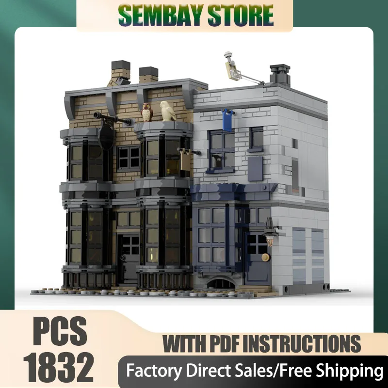 Popular Movie Model Moc Building Bricks Modular Modular Wand Shop Model Technology Blocks Christmas DIY Toy Construction Gifts