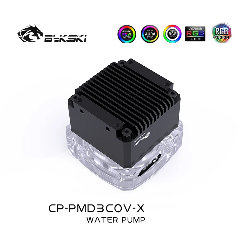 Bykski DDC Pump With Lighting RGB RBW PWM Maximum Flow 600L/H Maximum Lift 6 Meter  MAX Speed 5000RPM CP-PMD3COV-X