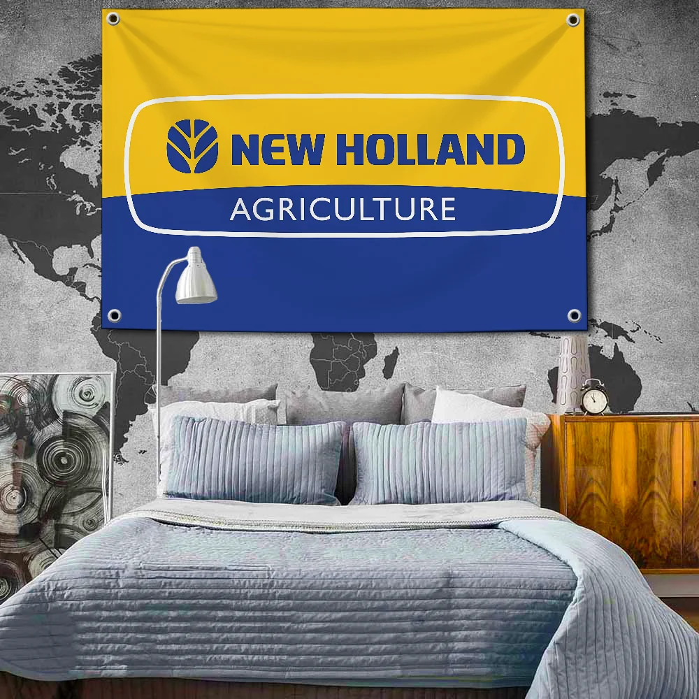 A-NEW holland Flaggen 2 × 3ft 3 × 5ft Banner für Garage Wand Tapisserie Vorhang Rcing Flagge 90x150cm Banner für Garage Bar Flagge zu hängen