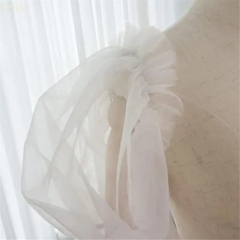 e56a الزفاف الشفافة غطاء ذراع الأكمام للعروس tulle tulle للعب ملابس الزفاف الأكمام الزفاف