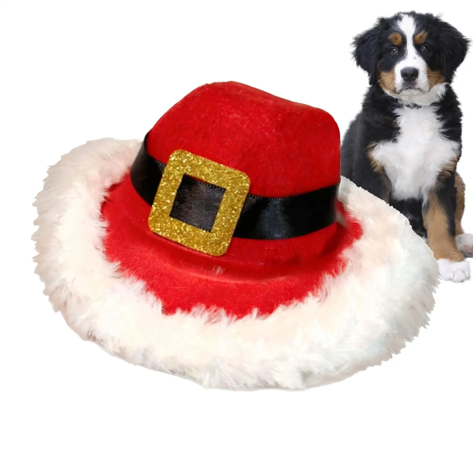 Dog Hat Adjustable Clothes Headwear Pet Hat With Christmas Elements For Birthday Party Wedding Cosplay Thanksgiving