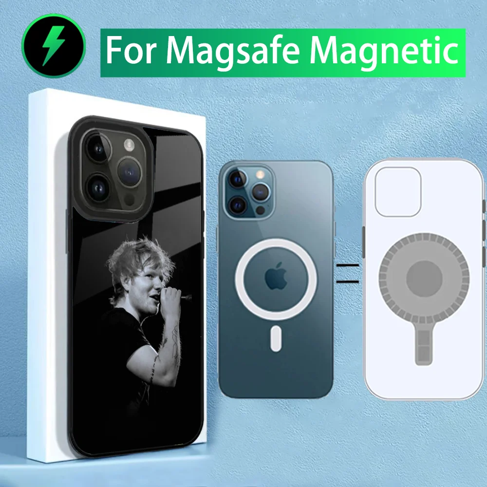 Singer Ed S-Sheeran Phone Case For iPhone 15,14,13,12,11,Plus,Pro,Max Mini Magsafe Magnetic Wireless Charging