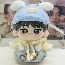 Cotton Doll Clothes for 10cm Dolls Kawaii Handmade Doll Clothes Multi-color Hoodie+Hat+Overalls Doll Accessories