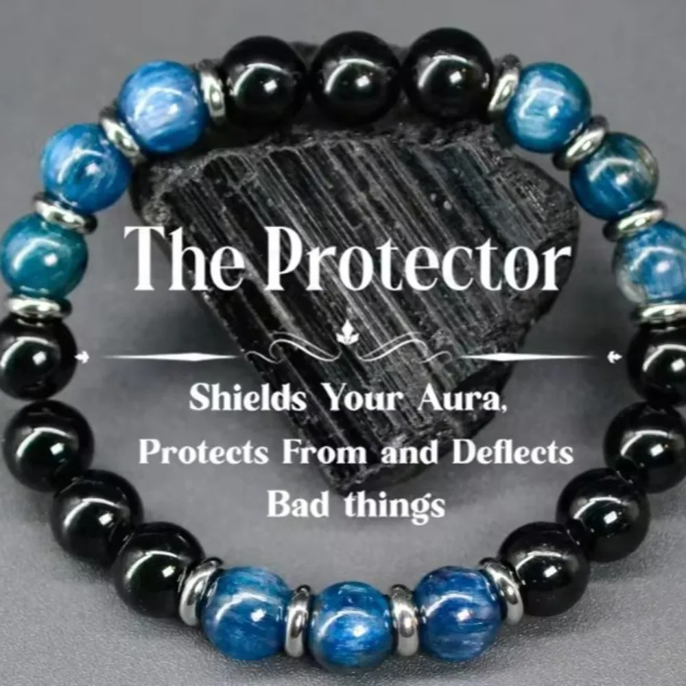 Pulsera de Cuarzo Halo de 8mm, Pulsera Elástica de Cuarzo Aura con Cuentas de Sedimento Oceánico, Accesorios de Joyería, Pulsera de Cuentas de Piedra Natural