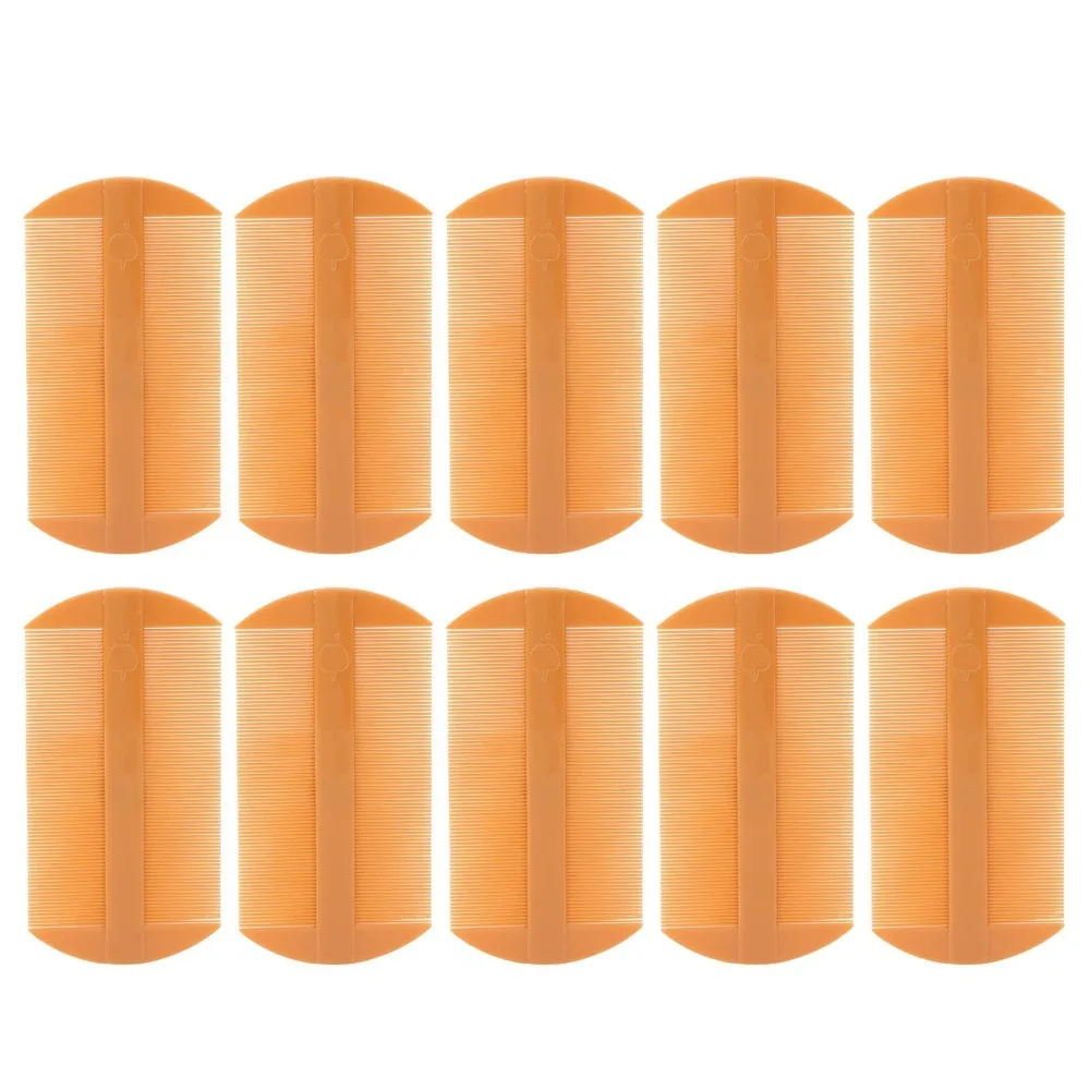 10pcs Double Sided Lice Comb Plastic Fine Toothed Lice Removal Comb Reusable Slip Prevention Nit Comb Hair Grooming