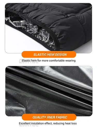 Imagen 2 del producto [Chaqueta calefactora inteligente para mujer] Zona calefactora 15/9/2, 2 interruptores, 3 opciones de temperatura, para actividades en invierno en interiores y exteriores