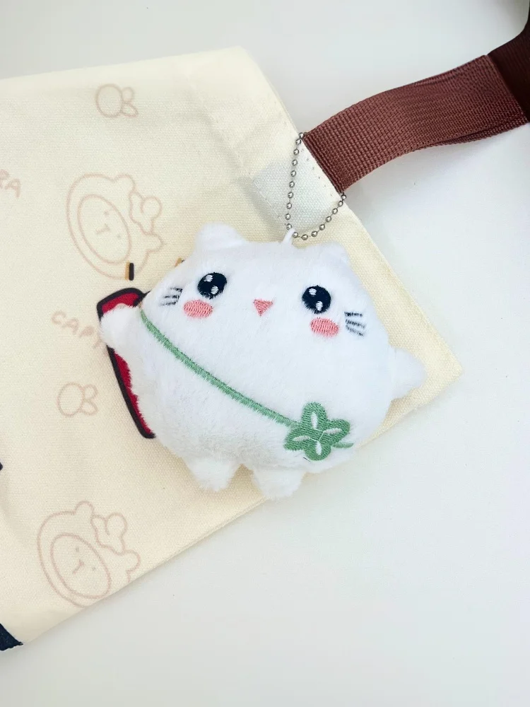 귀여운 플러시 키티 키체인 삑삑이 디자인 백팩 장식 자동차 키 액세서리 가방 참 어린이 선물