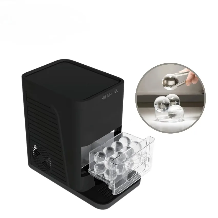 Smart Home Round Ice Maker, Auto Stop When Ice Full, For Home & Wine Tasting Room