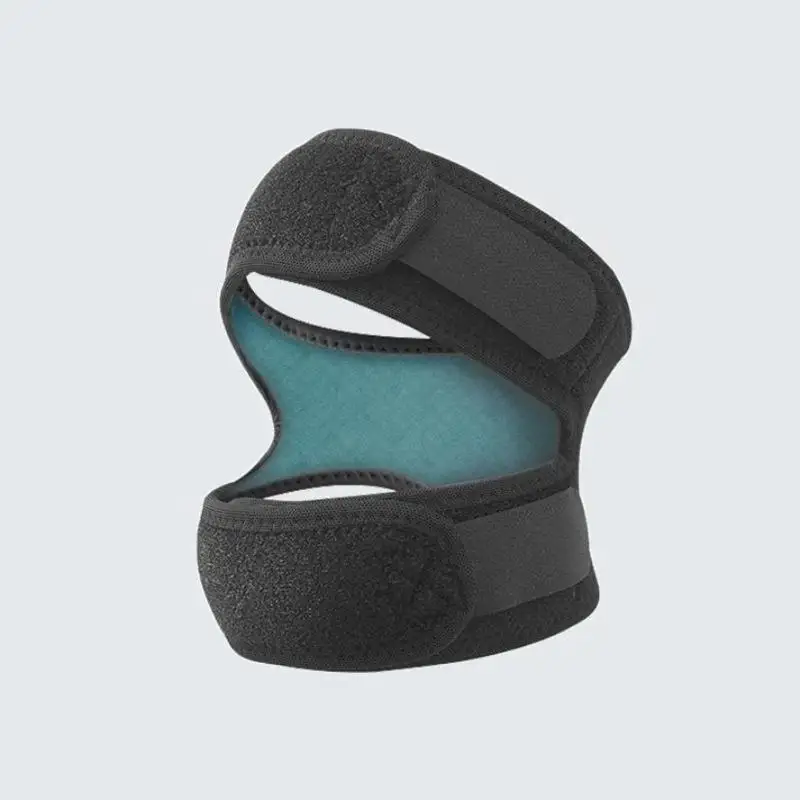 Nowy 1 szt. Wbudowany silikonowy stabilizator rzepki, sportowy ochraniacz na kolano, regulowany, z amortyzacją, produkty do fitnessu i sportu