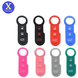 Xinyuexin Silicone Car Key Pad for FIAT 500 500L Bravo Croma Doblo Ducato Fiorino Linea Panda Grande Punto Scudo for Peugeot