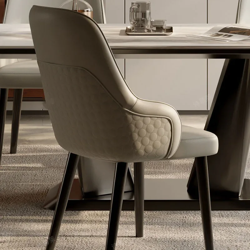 

Modern Nordic Chair Elegant Aesthetic Unique 2pc Art Chairs Dining Premium Luxury Sillas De Comedor Dining Room Furniture