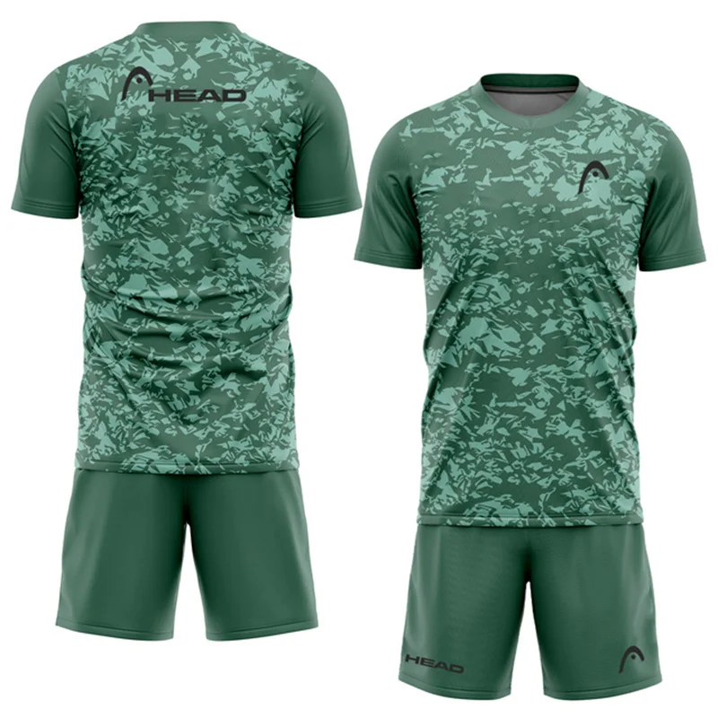 Fashion Breathable Men's Tennis Sportswear Outdoor Sports Badminton Training Clothes Summer Running Loose Sets Short Sleeve Suit - view 5