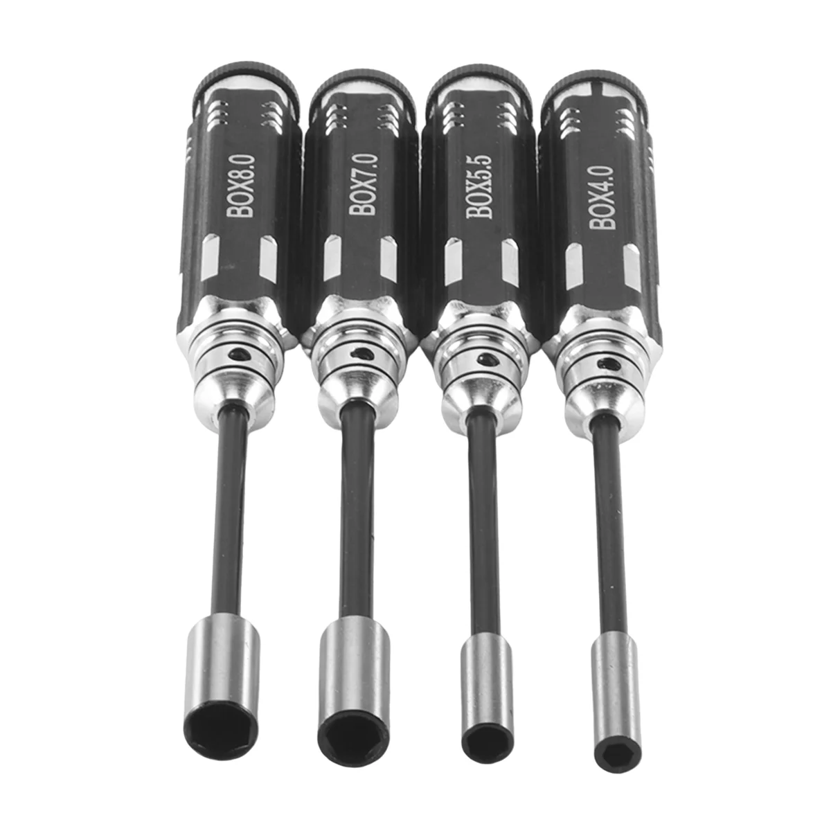 RC Model Tool 4PCS Hex Screw Drivers Hex Nut Socket Wrench Sleeve Wheel Spanner 4.0/5.5/7.0/8.0mm for Daily Making Manual and RC