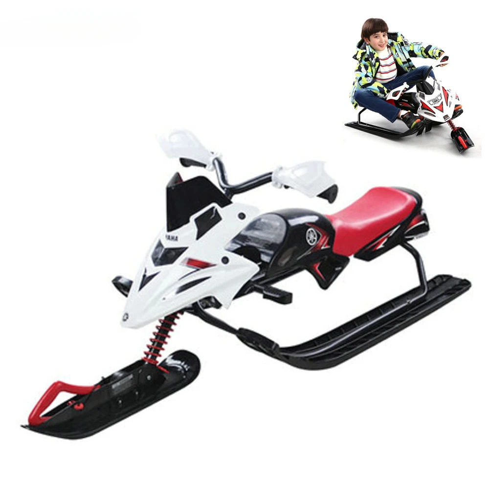 TOPKO Kids Fun Snow Ski Bike Sled Scooter Snow Racer Bike For Children Durable Steel Pipe Snow Runner Bike Sled