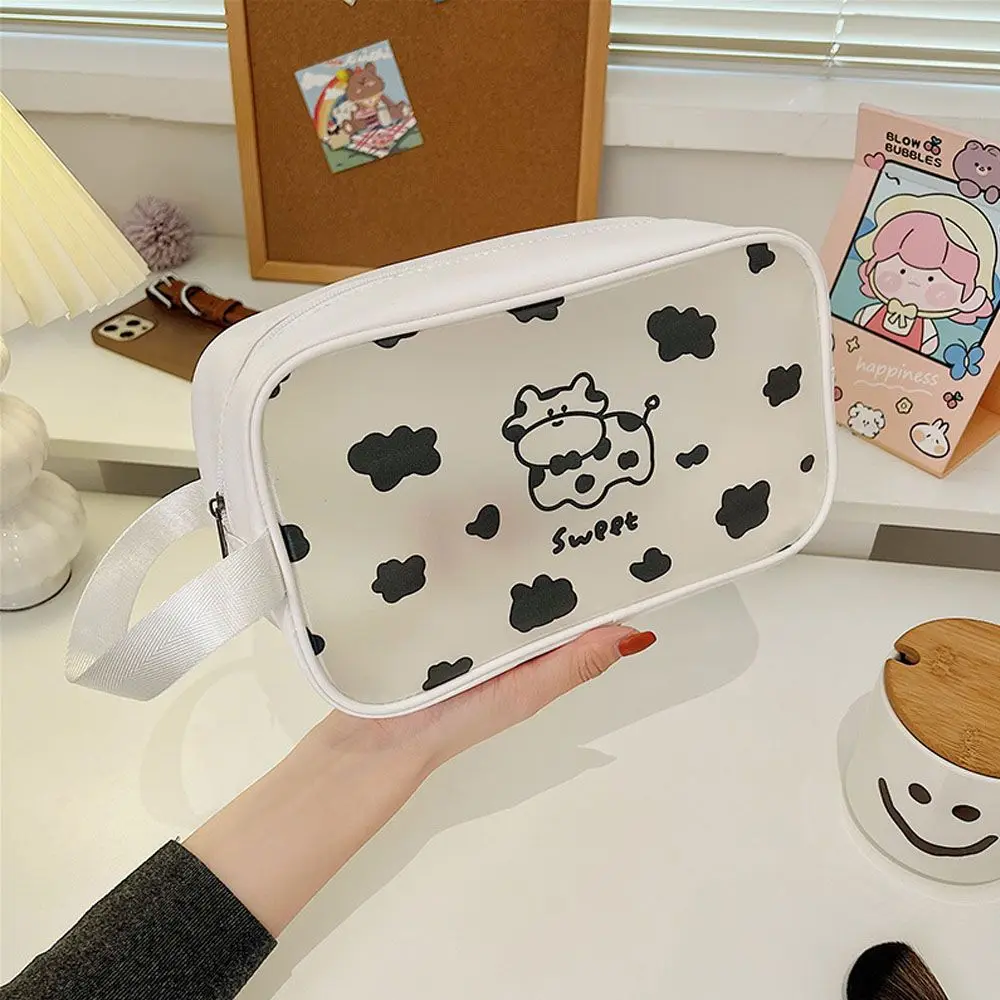 

Pink Cute Bear Rabbit Convenient PVC Waterproof Makeup Bag Cow Washing Bag Storage Bag Cosmetic Bag