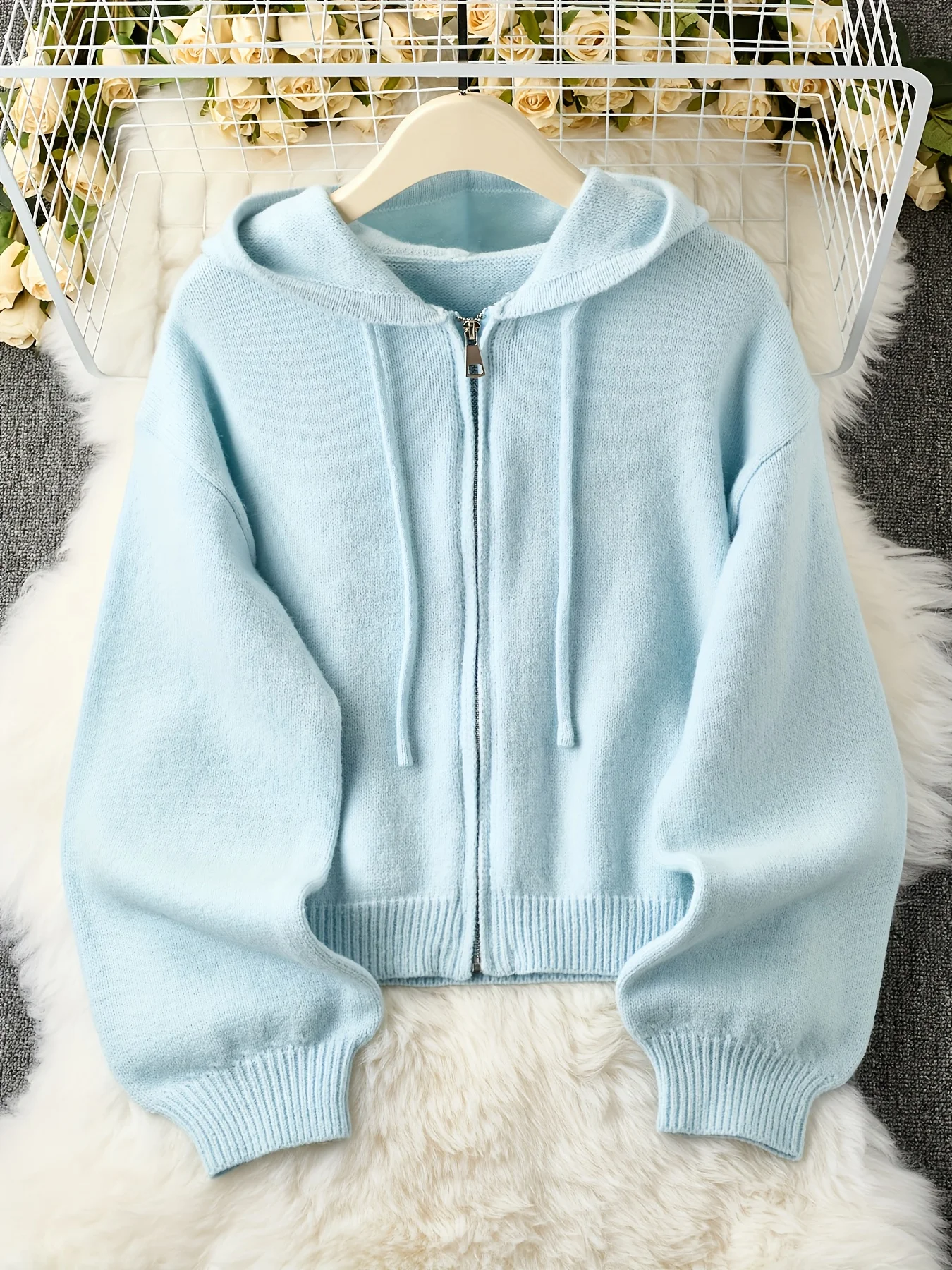 

Women Soft and Stretchy Casual Sweater with Ribbed Cuffs Perfect for Layering In The Comfortable Autumn and Winter Seasons