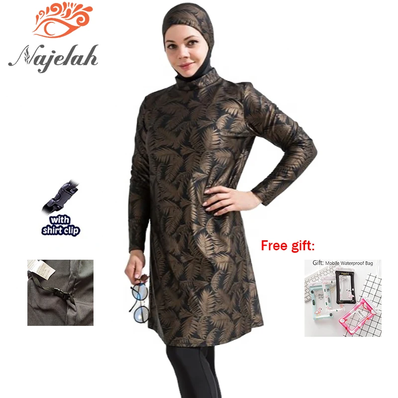 Burkini Muslim Modest Swimwear Full Cover Ups For Women Long Sleeve Designer Swimsuit Islamic Fashion Swimming Suit Hijab Swim