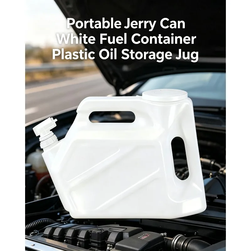 1Pc Large Capacity Plastic Engine Oil Can With Scale Nozzle For 4S Auto Workshop Vehicle Repair Maintenance Spare Part