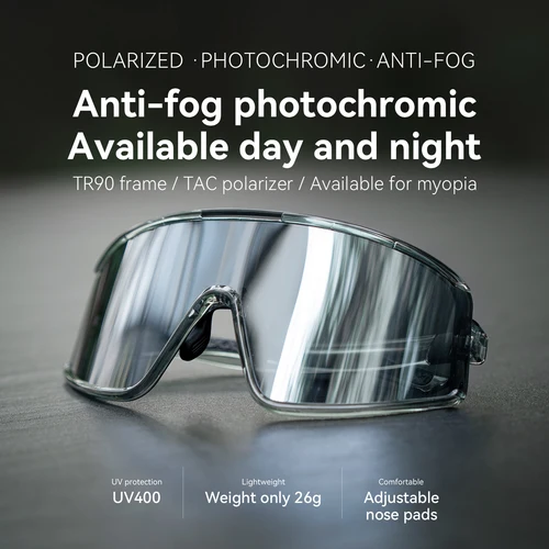 Imagen 2 del producto ROCKBROS Gafas de ciclismo gafas de bicicleta polarizadas fotocromáticas ligeras antiniebla protección solar UV400 gafas de sol para deportes al aire libre