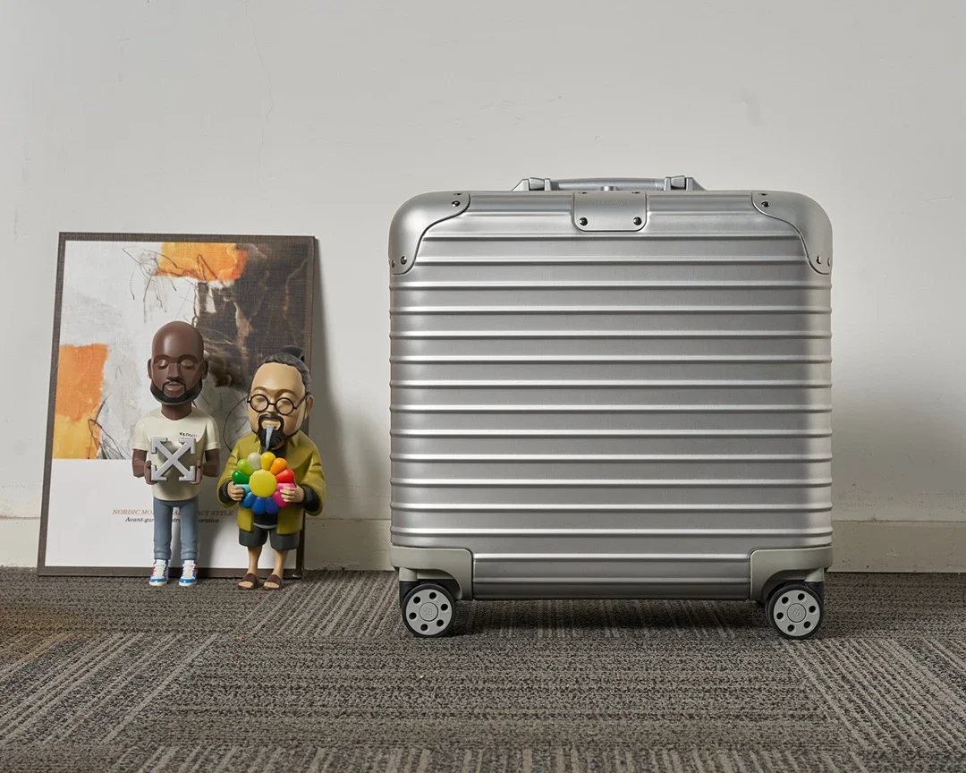 กระเป๋าเดินทางแบบถือขึ้นเครื่อง กระเป๋าเดินทางคลาสธุรกิจขนาดกะทัดรัด 16 นิ้ว กระเป๋าเดินทางแบบมีล้อเลื่อนทำจากอลูมิเนียม-แมกนีเซียมอัลลอยด์สำหรับการเดินทางระยะสั้น