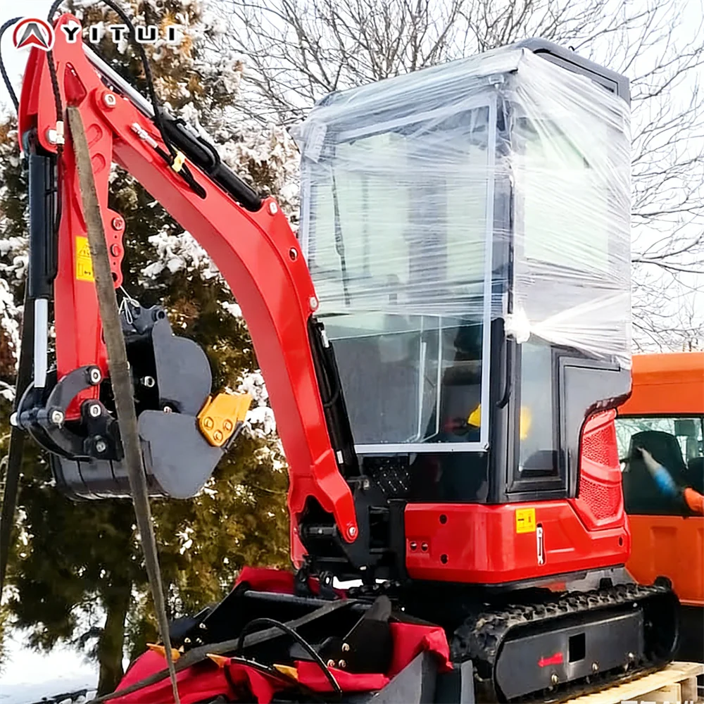 

Customized 2 Tons Small Excavator Reinforced Chassis Telescopic Multifunctional Accessories Household Mini Excavator