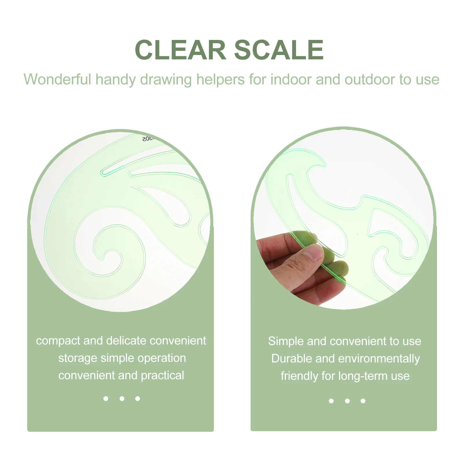 

6Pcs Drawing Template Rulers Geometric Stencils Multipurpose Measuring Tools for School Office Design Painting Architecture