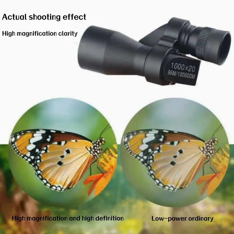 Portable HD Mini Zoom Monocular Telescope Handheld Optical Gear For Outdoor Hiking Bird Watching Camping Binoculars
