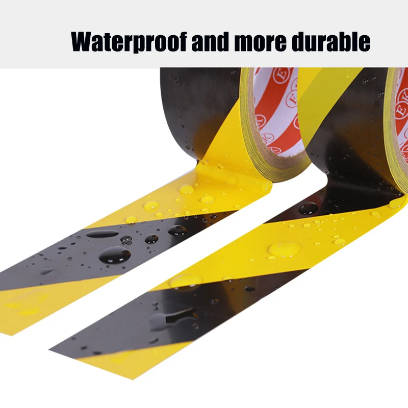 18m Black Yellow Red White Green Tape Factory Warehouse Stairs Construction Warning Stickers Isolation Identification Area PVC