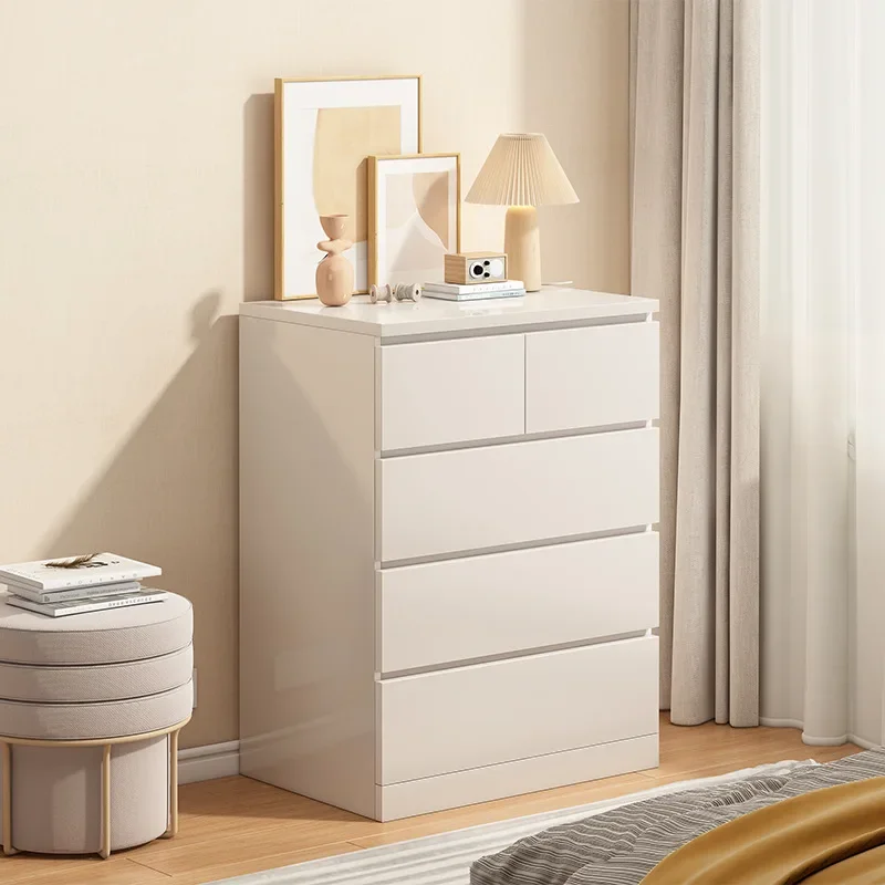 Chest Bedroom Simple Modern White Locker Living Room Storage Cabinet Bucket Against The Wall Drawer Cabinet Six Chest Cabinet