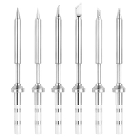 Hot Sale 6Pcs For Pinecil TS100 Soldering Iron Tips Replacement,Mini Portable Micro-Solder Pen Stations Soldering Accessories