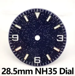 28.5mm Watch Dial NH35 Dial NH36 Watch Dial Starry Sky Dial Luminous Dial DIY Custom LOGO Suitable For NH35/NH36 Movement