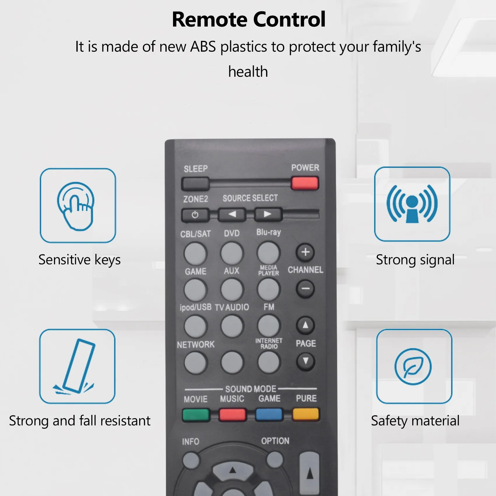 Y45A-Control remoto de repuesto para receptor Av Denon Rc-1189 Rc-1196 Rc-1193 Rc-1192 Avr-S700W